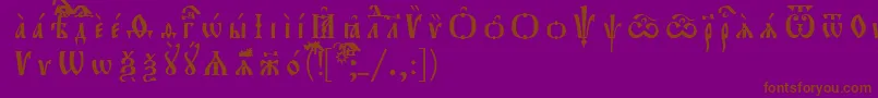 Weitere Informationen zur Orthodox.TtUcs8Разрядочный-Schriftart Orthodox.TtUcs8Разрядочный-Schriftart – Braune Schriften auf violettem Hintergrund